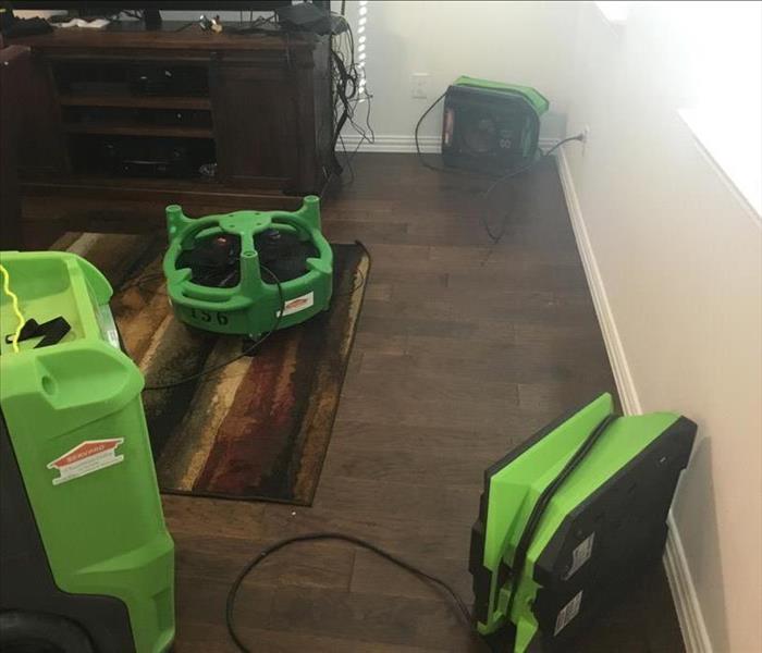 Drying Equipment placed in Flooded house