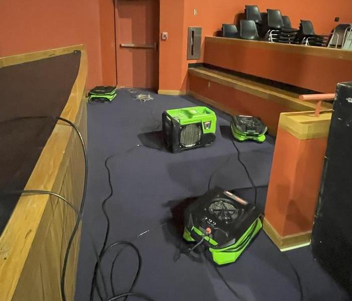 Drying equipment in Auditorium