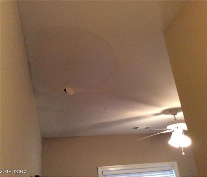 Dallas Water Damaged Ceiling Drywall with water stains