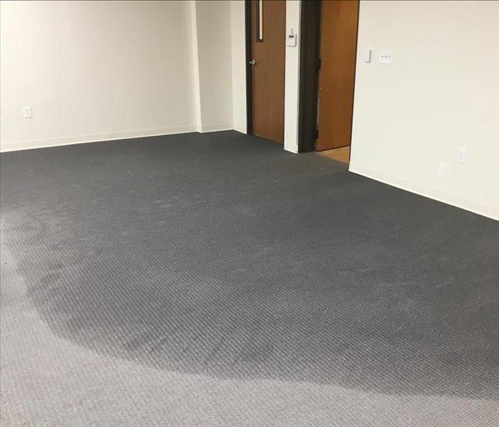 Large Room with a Huge Area of Wet Carpet