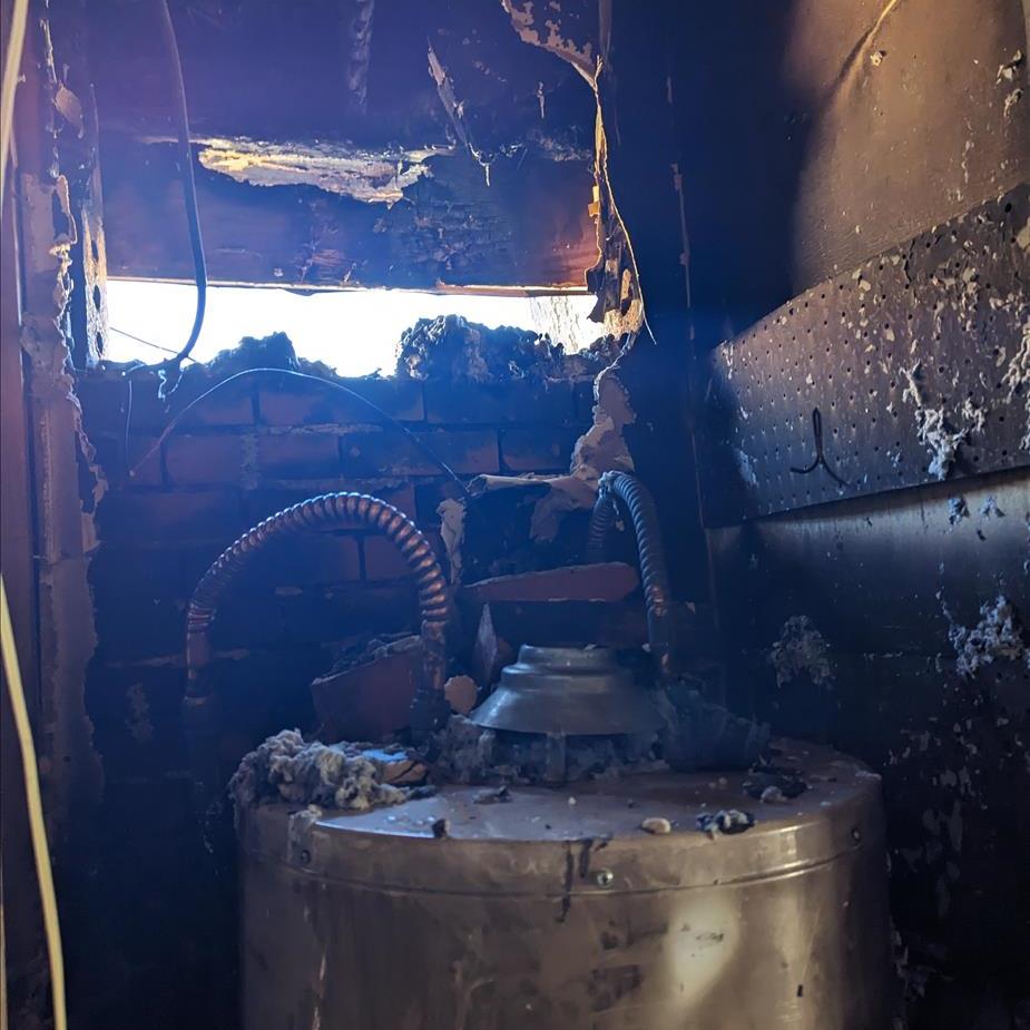 Water Heater after a Fire in Oak Cliff